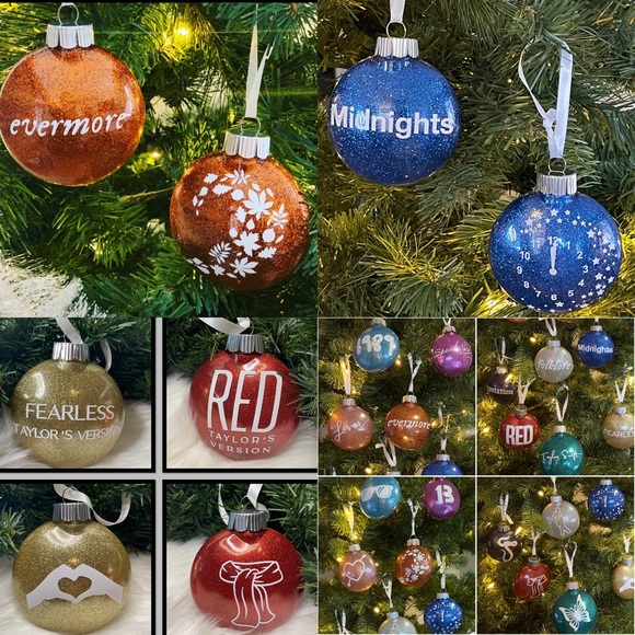 Taylor Swift Album Inspired Ornaments Set of 10 - Picture 4 of 4